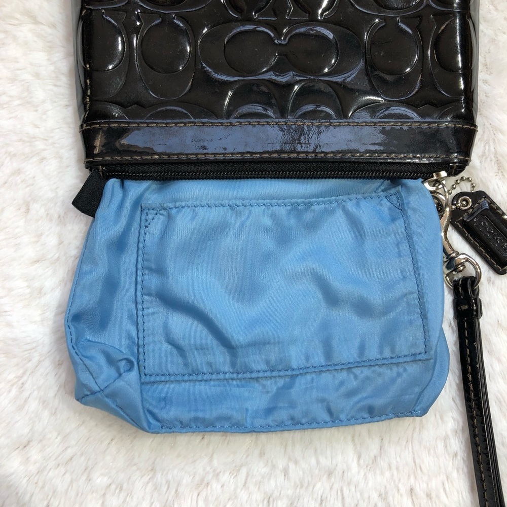 Coach Embossed Patent Leather Wristlet - Picture 6 of 9